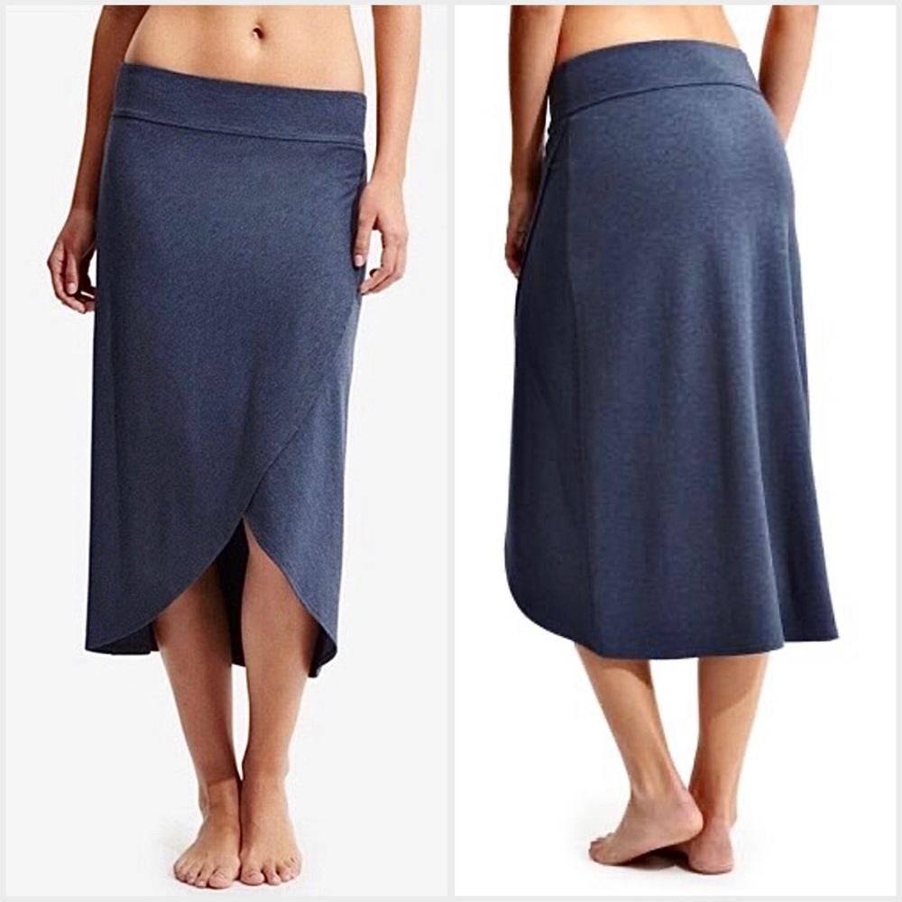 Athleta Blue Midi Skirt